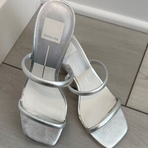 Dolce Vita Shimmering Silver Heels